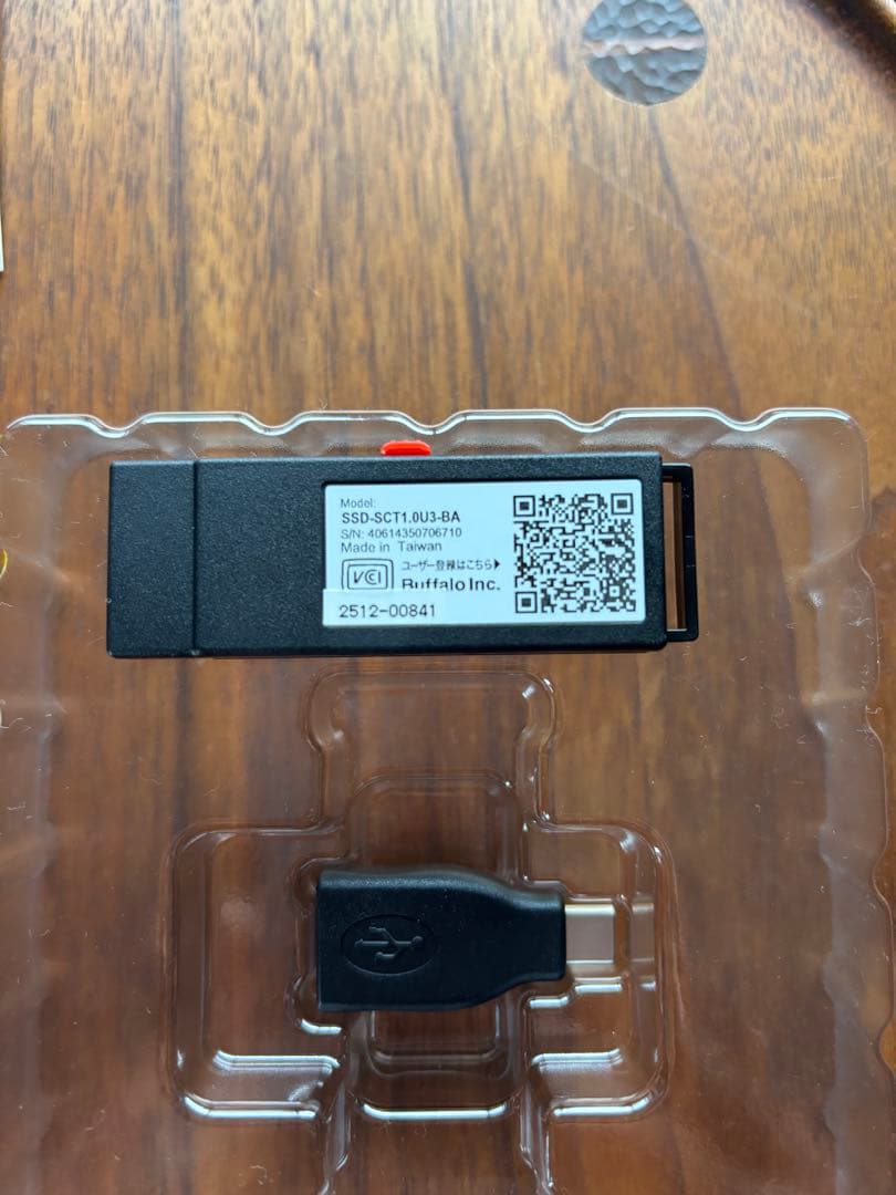 外付けハードディスク・ドライブ BUFFALO SSD-SCT1U3-BA 1TB Type-C