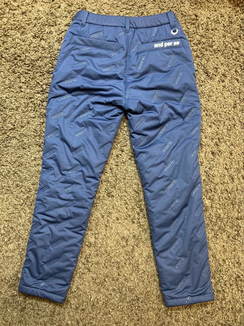 超美品【【【and per se 】】】アンパスィ★防寒パンツ★ネイビー★M