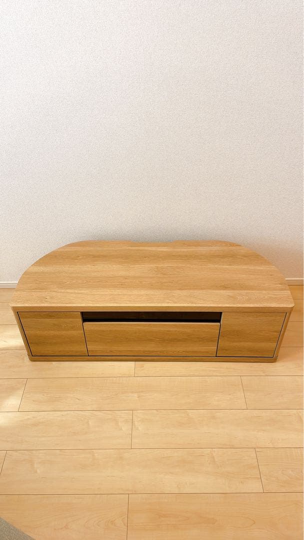 【ぺぺ】ナチュラルウッド テレビ台 丸型 コーナー