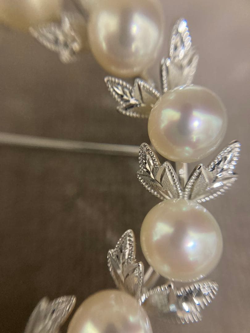 ミキモト　ブローチ　葉彫り　入学式　卒業式　結婚式　刻印　ブランド