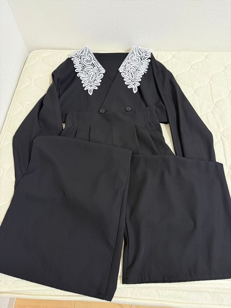 et.UNiVER Big collar setup セットアップ ブラック