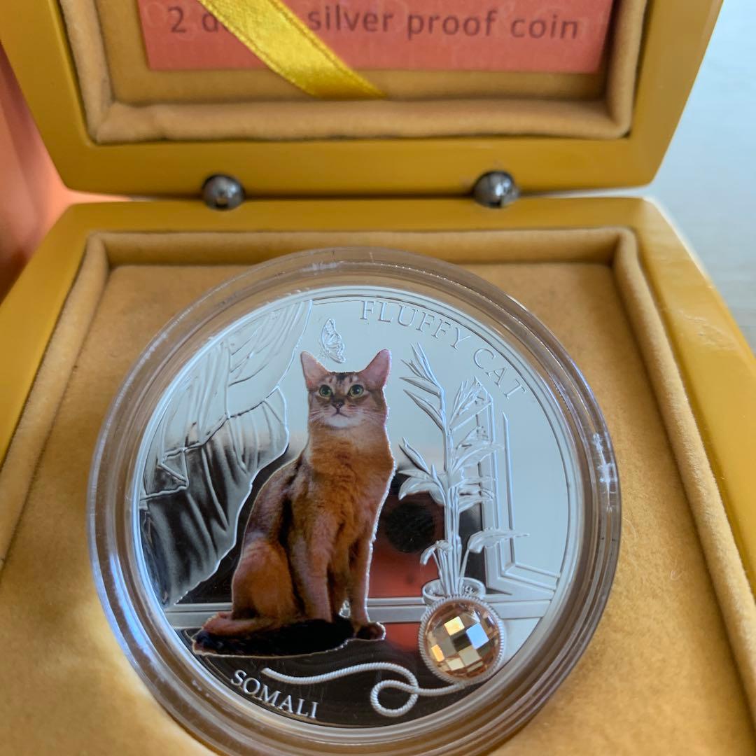 Somali Fluffy Cat 2ドル銀貨