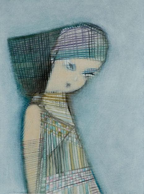 油絵 菅家令子 絵 絵画 インテリア F4-071312 人物 女性像