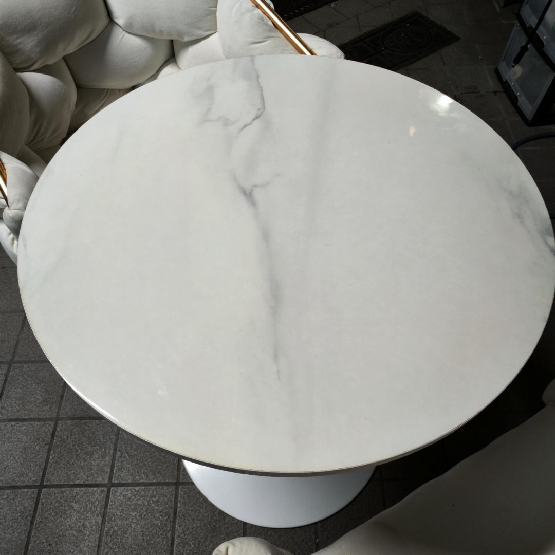 大阪市内配送無料 エレガント 欧風カフェテーブルセット 椅子×2脚+丸テーブル