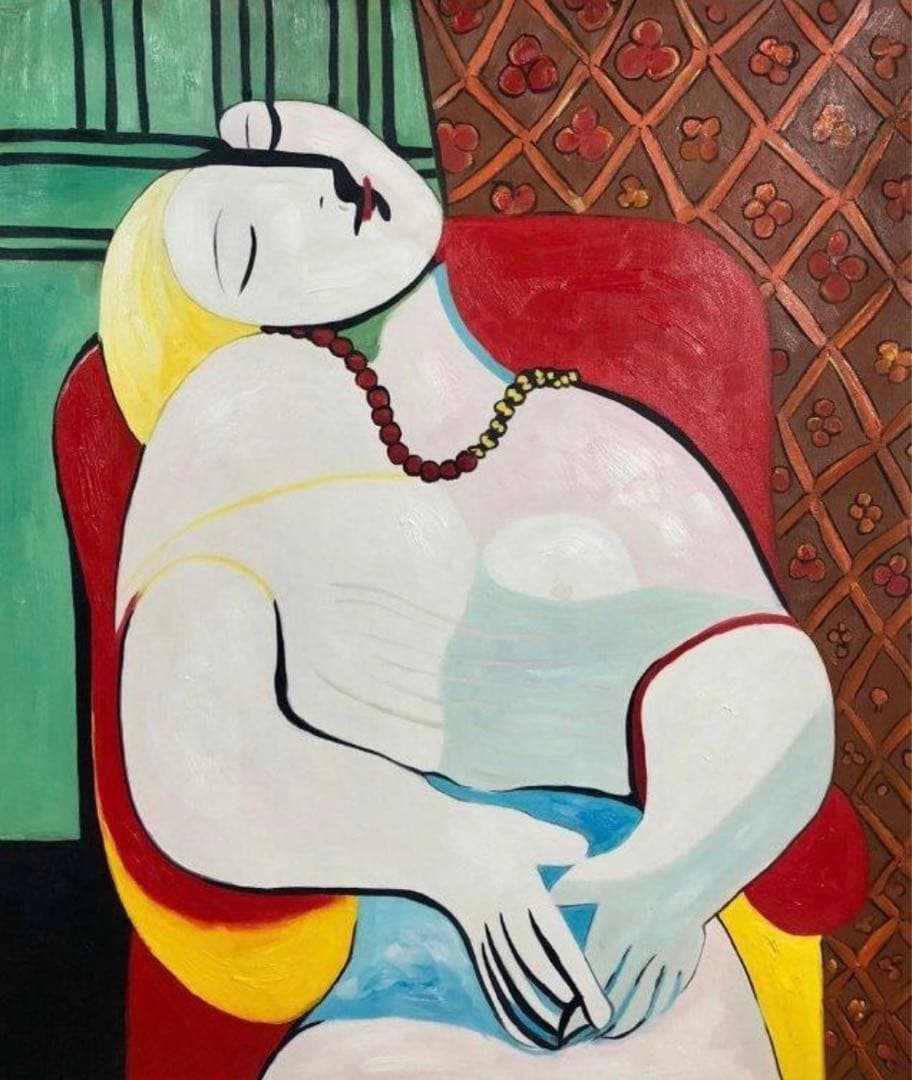 肉筆☆油絵☆F20号『the dream』ピカソ/模写