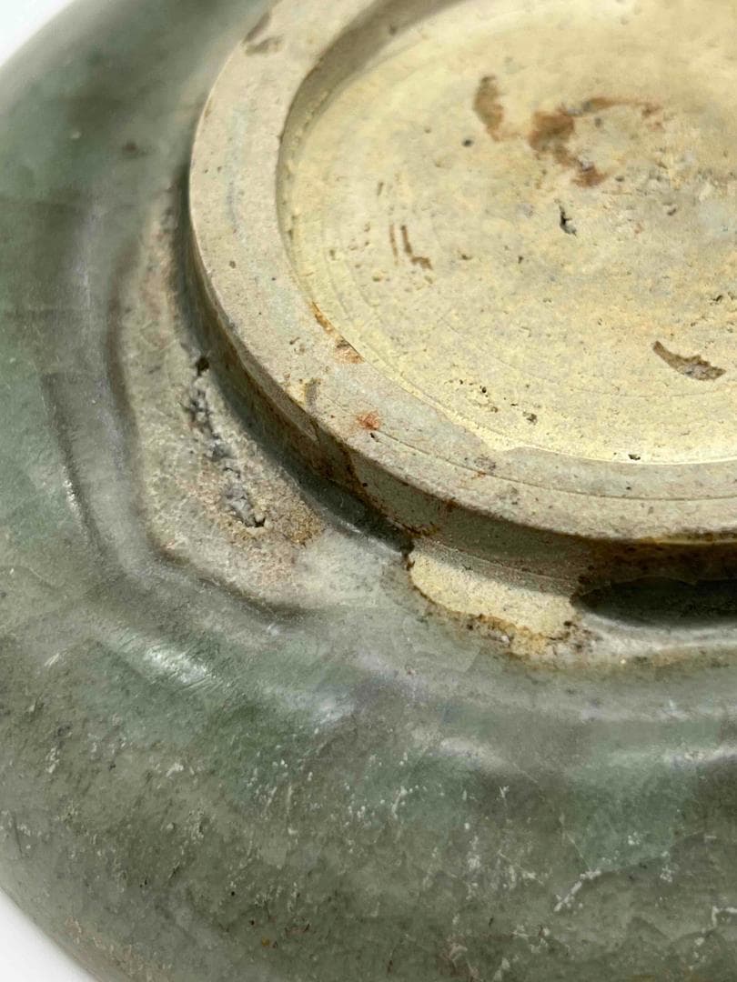 宋時代　青磁　龍泉窯花紋皿　青磁茶盤　 希少貴重　鉢　茶碗　唐物(F-113)