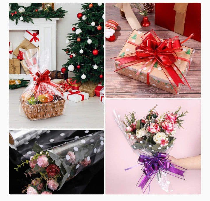 ❤️新品、未使用❤️ラッピングセロファン　リボン付き　包装紙　ギフトラッピング