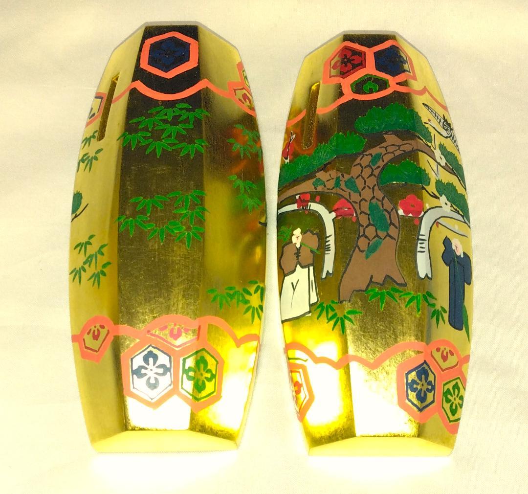 茶道具　加賀山中塗　蒔絵師中村湖彩作　本金張ぶりぶり香合　美品！！