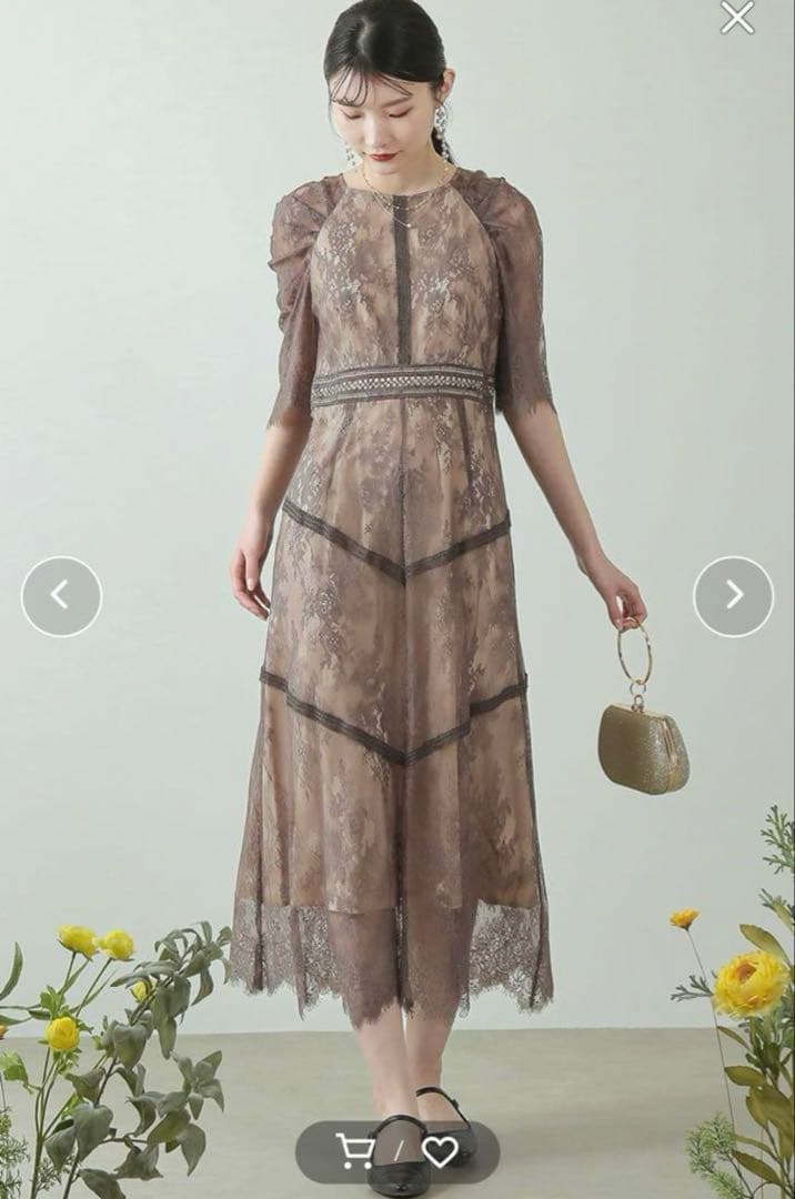 わんこ kana♡ショルダーギャザーラッセルワンピース