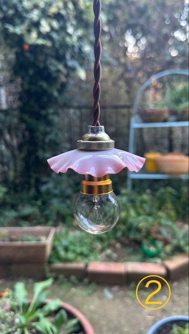 ＊リッコページになります＊ オパリンローズの小さなアトリエランプ2個＊