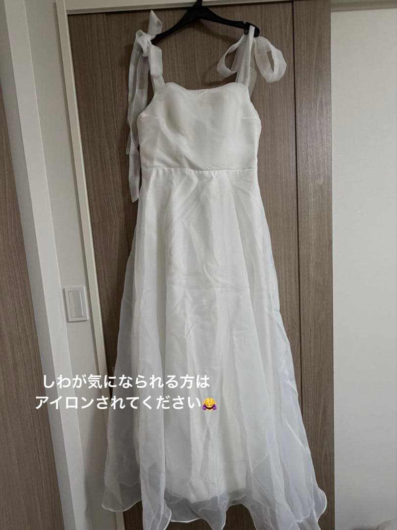 【値下げ交渉ok】前撮り用ウェディングドレス レース編み上げバック