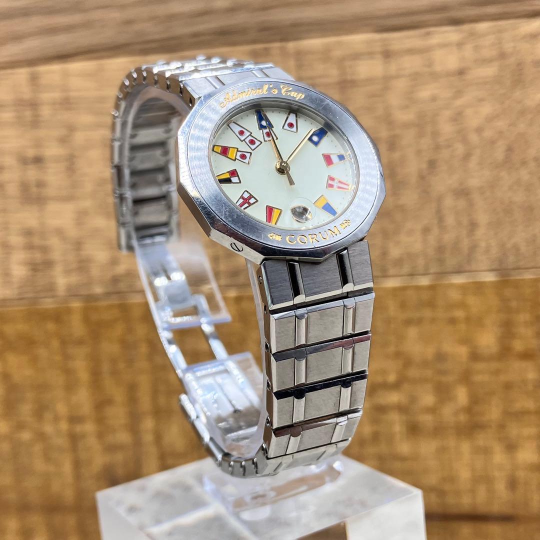 【超お買得品】CORUM コルム アドミラルズカップ　アイボリー文字盤 腕時計