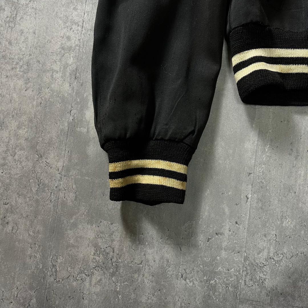 50s usa製　レーヨン　ギャバジンジャケット　ブラック　TALON