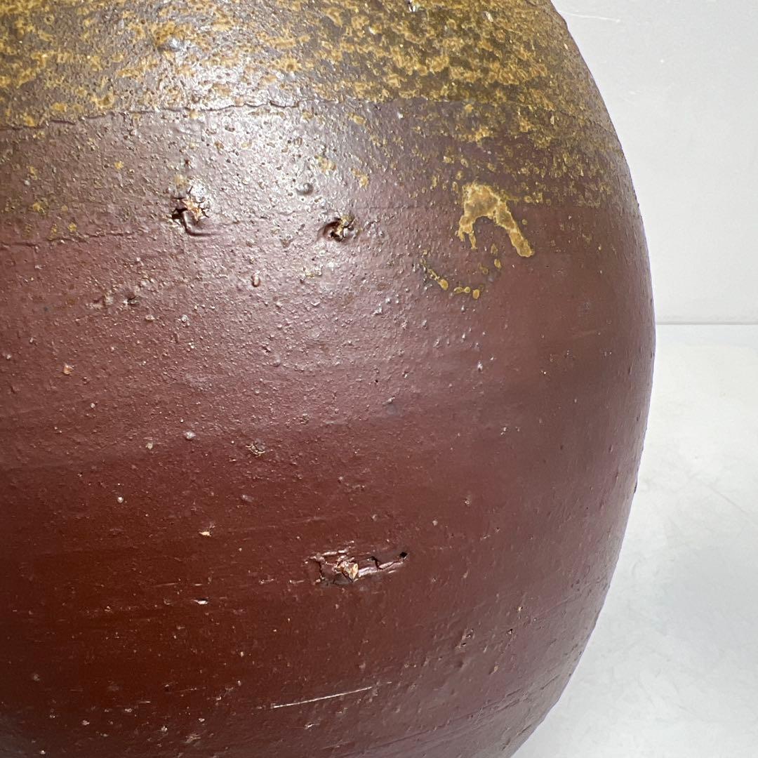 藤原啓　備前特大徳利　共箱　高さ約37.5㎝　東Y7-0627⭐︎2Fトコウ