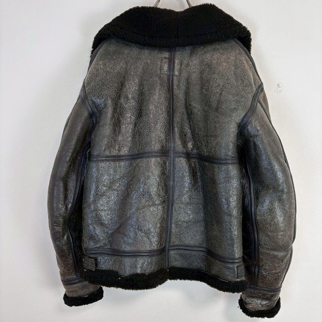 ◆アヴィレックス【L】フライトジャケット レザージャケット ボア付き A-2