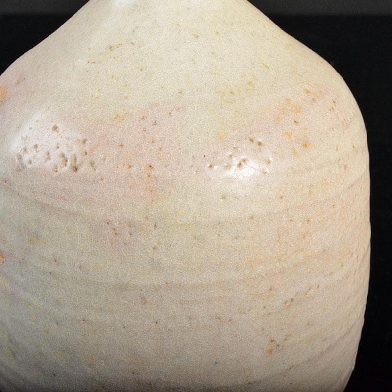 朝鮮　李朝　高麗白磁　壷　徳利　盤口瓶　V　R4419