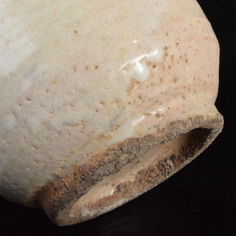 朝鮮　李朝　高麗白磁　壷　徳利　盤口瓶　V　R4419