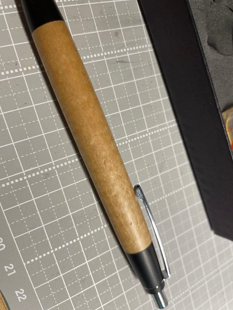 野原工芸　ボールペン　トチ杢　縮み杢