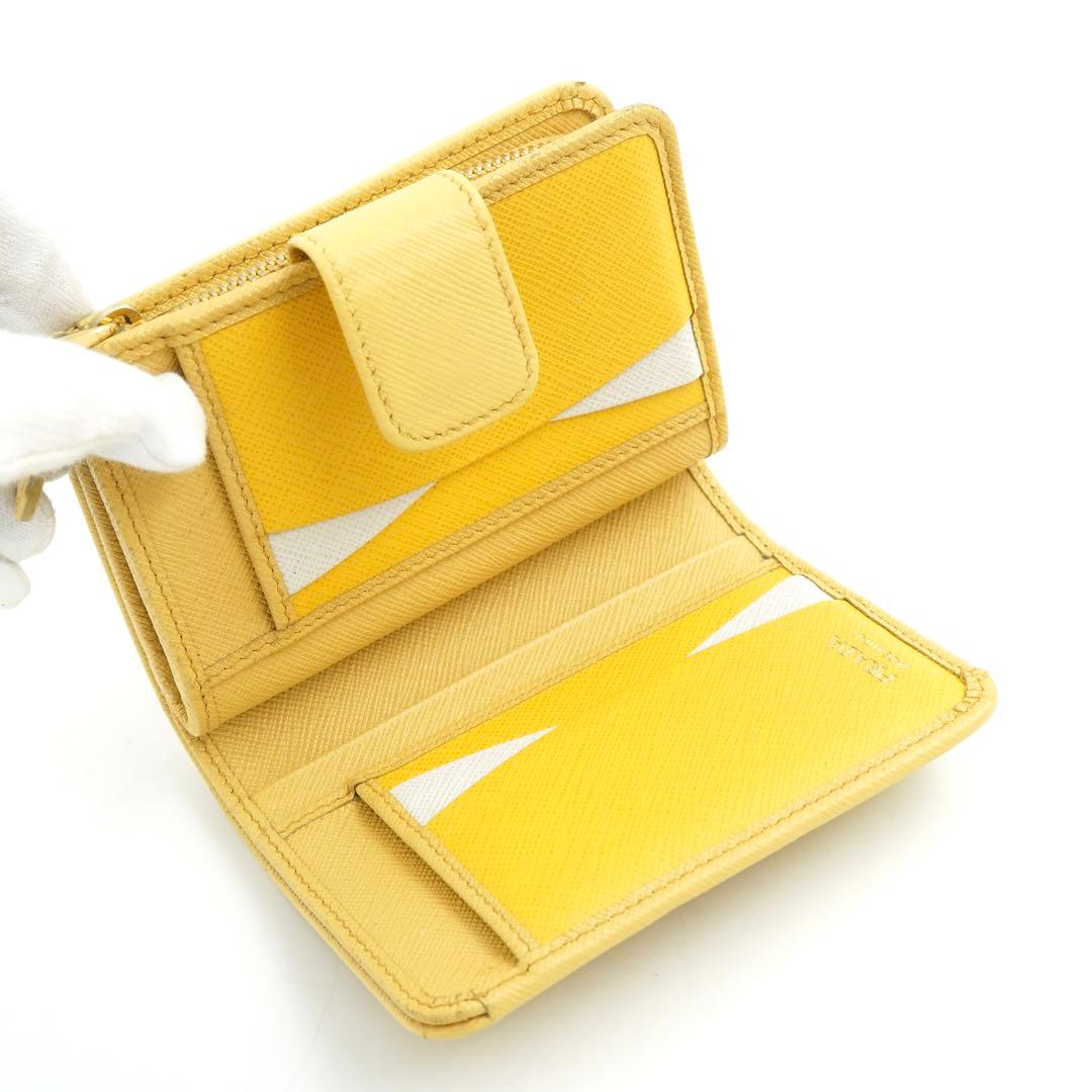 ✨新品未使用✨　PRADA ミニ財布　サフィアーノ　ベルト　L字　アイコン