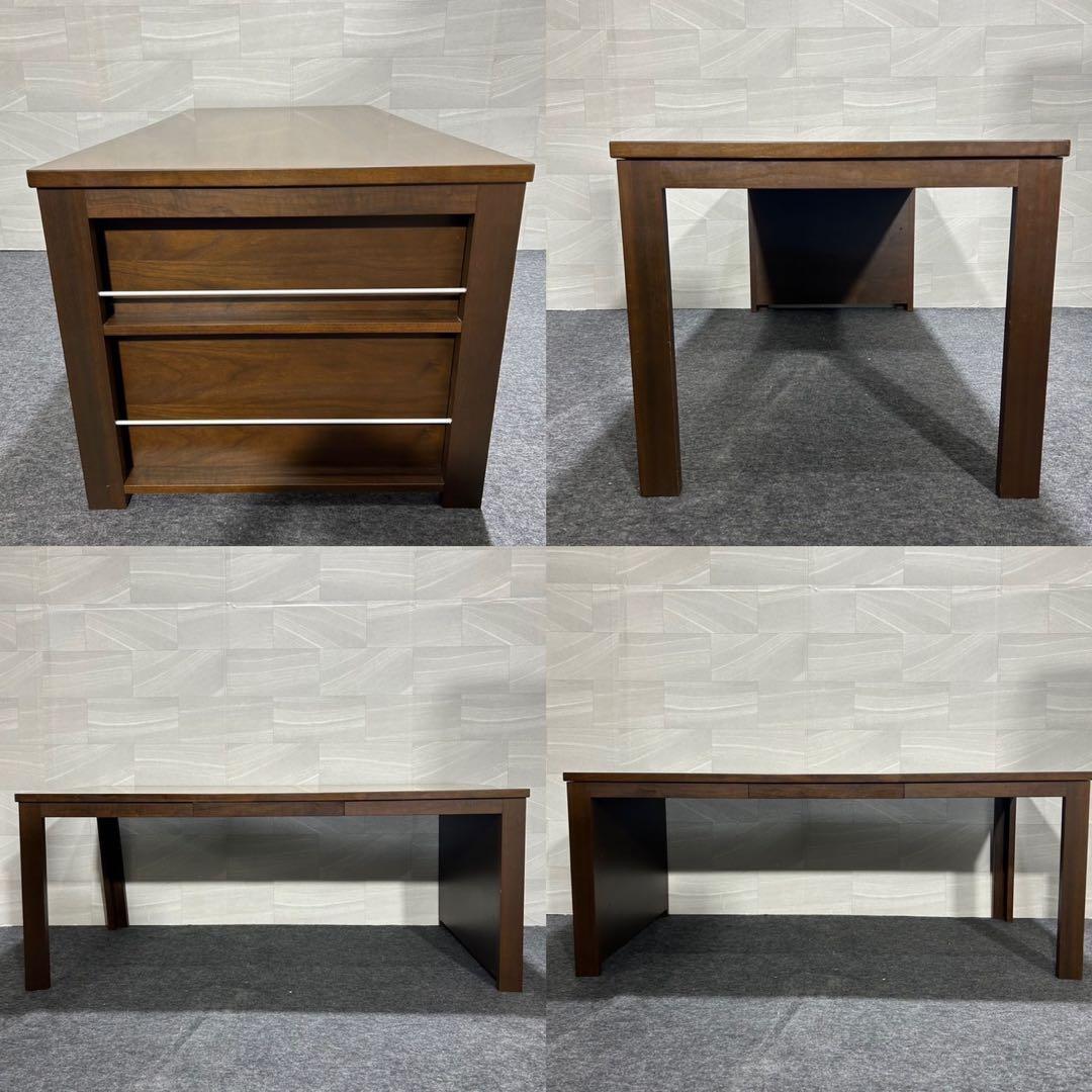 大塚家具 ダイニングセット 4人掛け 引き出し付き ダークブラウン d1928