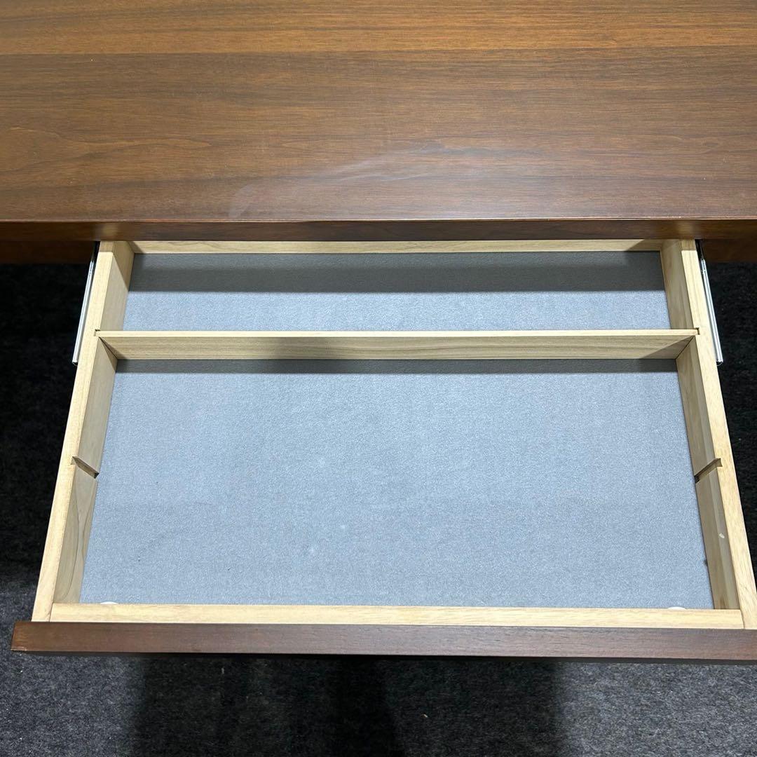 大塚家具 ダイニングセット 4人掛け 引き出し付き ダークブラウン d1928