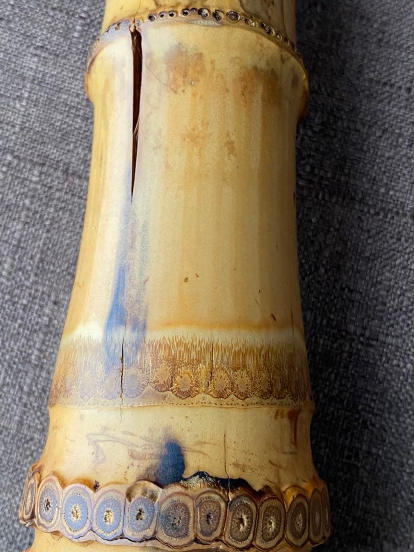 尺八 河野玉水 在銘 銀中継ぎ？ 一尺八寸（約55センチ） 1960年代？