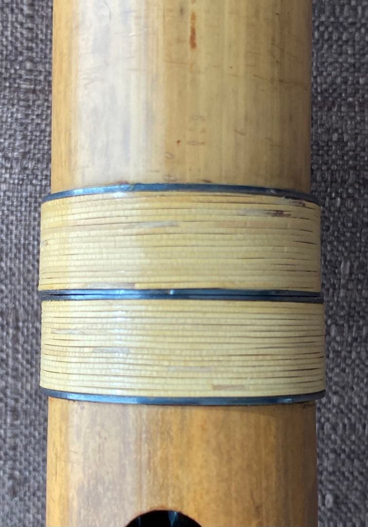 尺八 河野玉水 在銘 銀中継ぎ？ 一尺八寸（約55センチ） 1960年代？