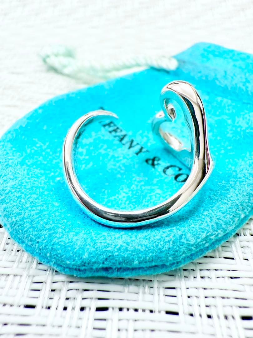 ティファニー　オープンハートリング　指輪　14号 研磨洗浄済み　925