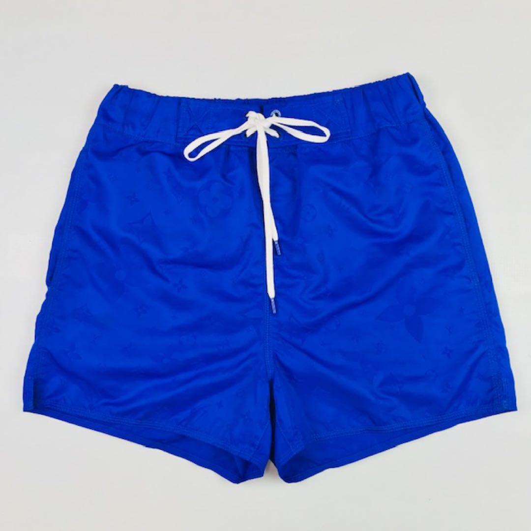 美品★ルイヴィトン・モノグラム総柄 3Dポケット付 スイムパンツ(XS)