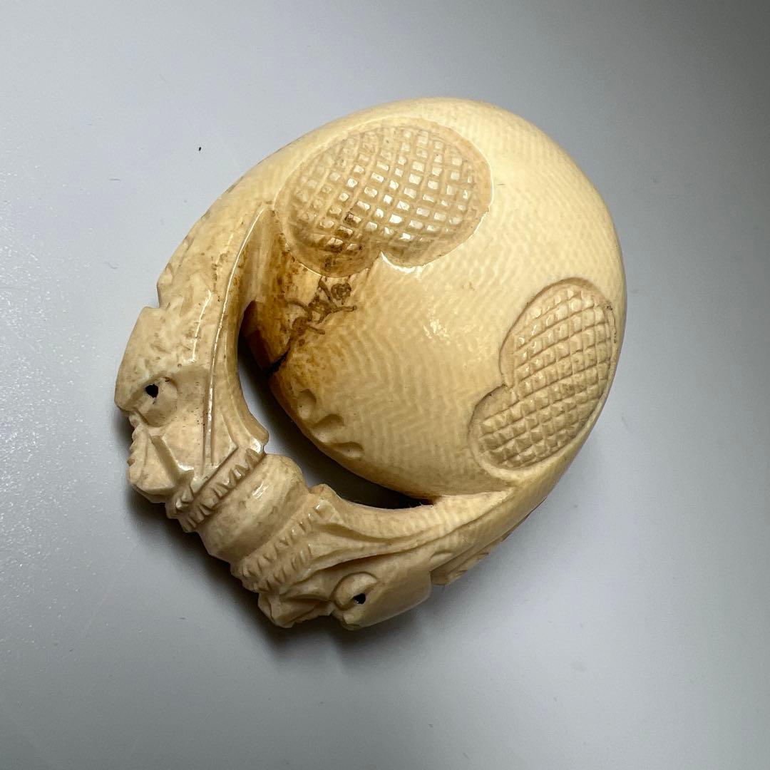 極上木魚根付　45g 東Y8-0109☆2Fタエチ