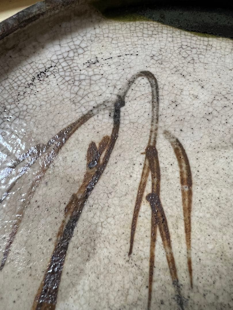 行灯皿 行燈皿 石皿 飾皿 時代物 古瀬戸 江戸 骨董 古美術 古織部 Edo