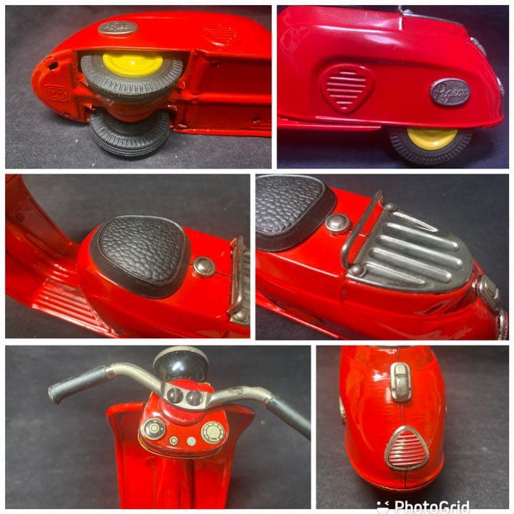 ⭐️希少！美品！萬代屋製　三菱シルバーピジョンのブリキのスクーター■箱付き