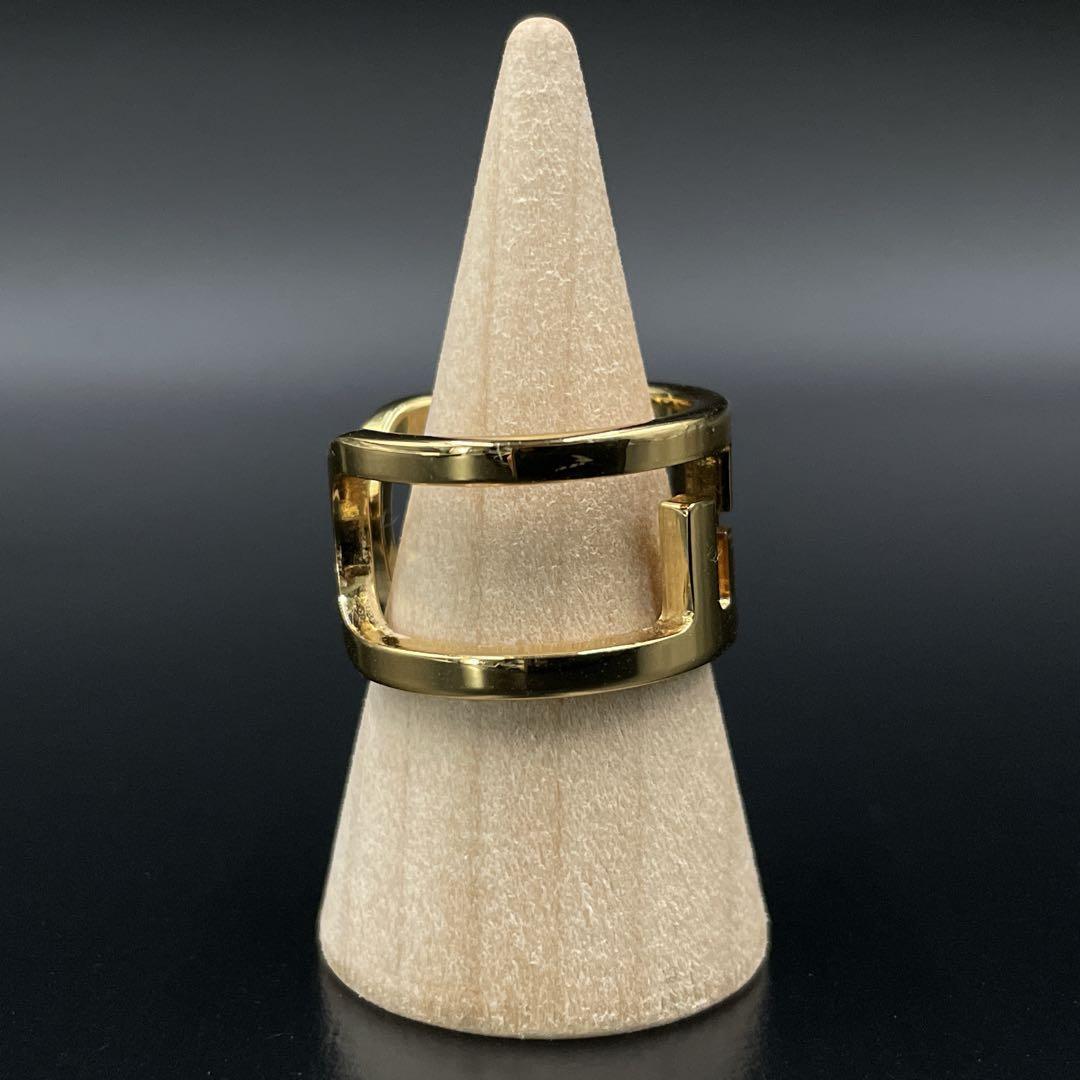 美品　FENDI フェンディ　オーロックリング　FF リング　ゴールド　指輪