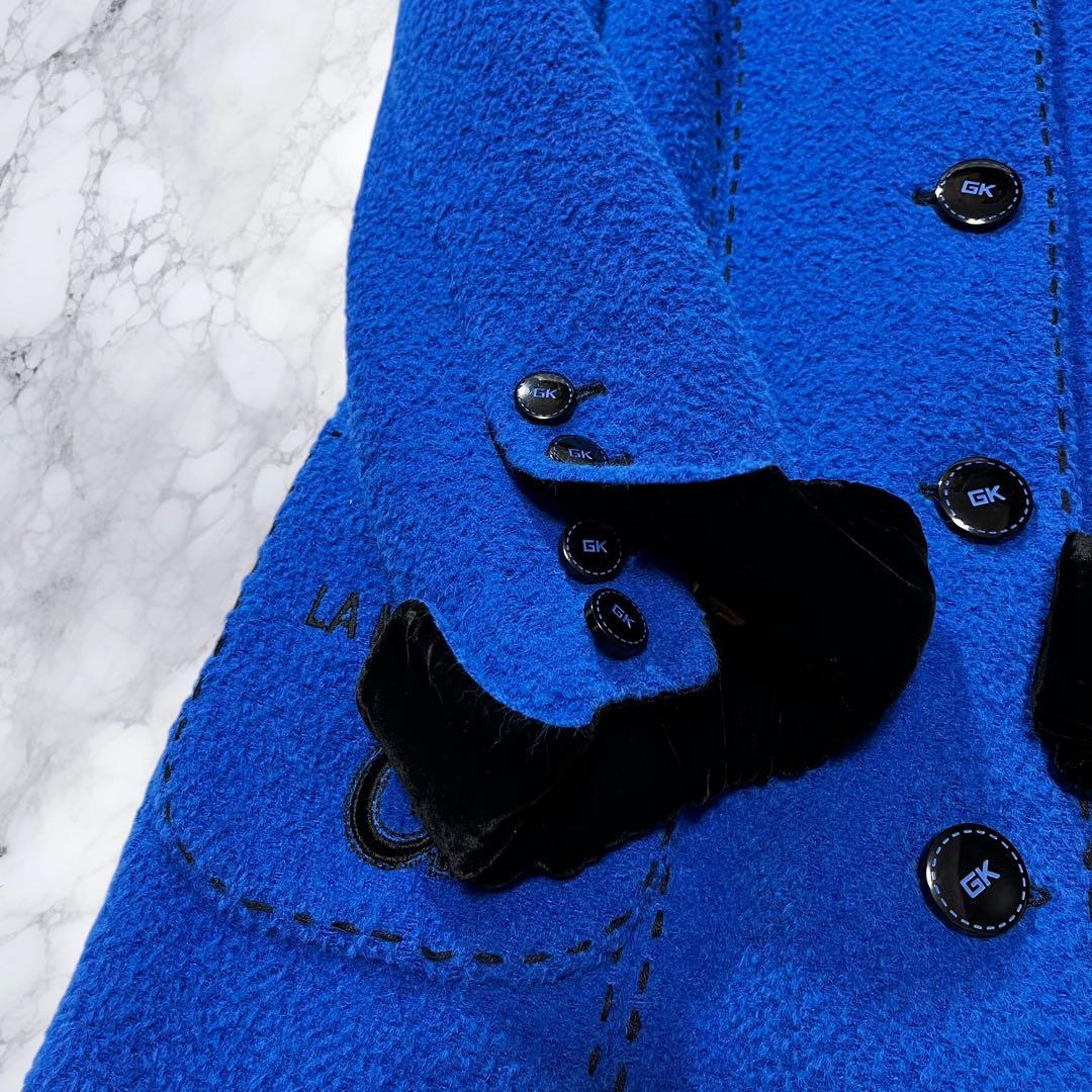 伊太利屋 イタリヤ チェスターコート アルパカ ウール レオパード ボタニカル