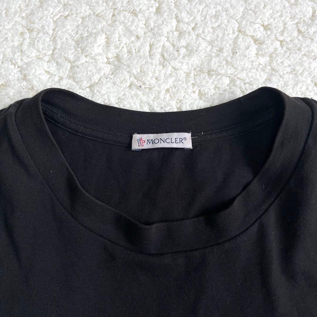 こうだい様‼️XL モンクレール MONCLER ブラック ロゴ Tシャツ