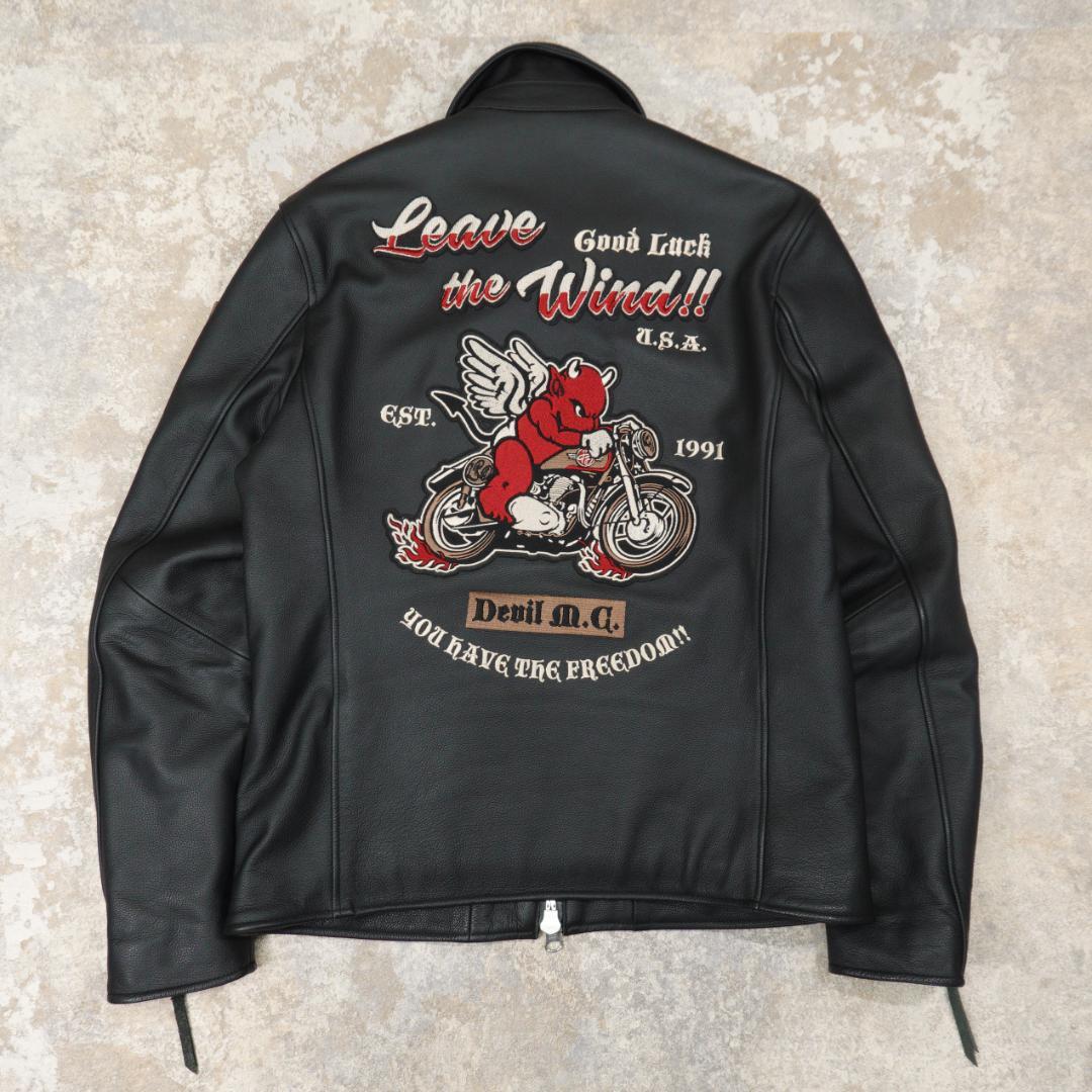 TEDMAN 100着限定 シングルレザージャケット 40 ダブルジップ