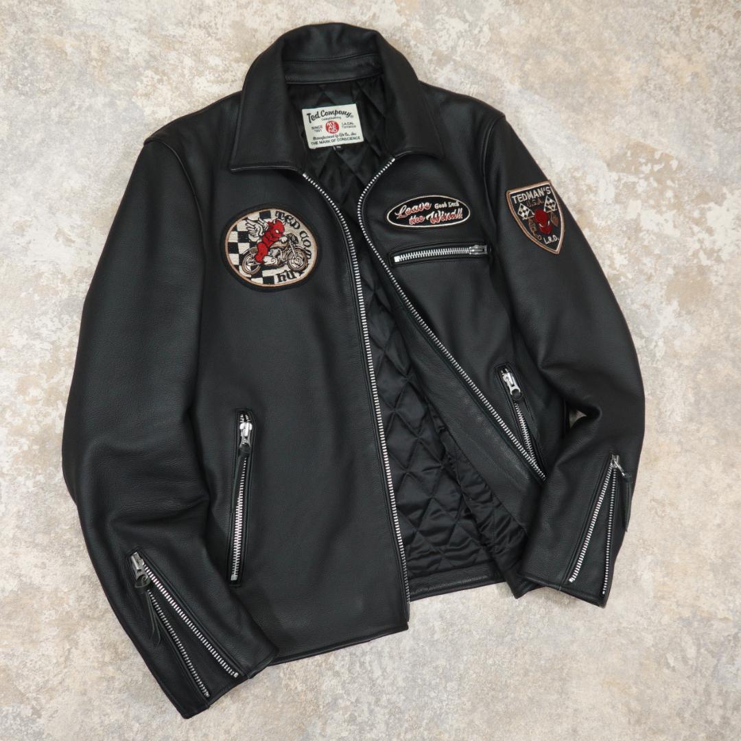 TEDMAN 100着限定 シングルレザージャケット 40 ダブルジップ