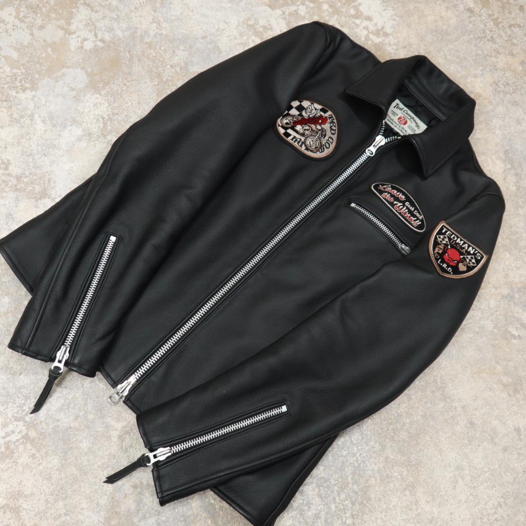 TEDMAN 100着限定 シングルレザージャケット 40 ダブルジップ