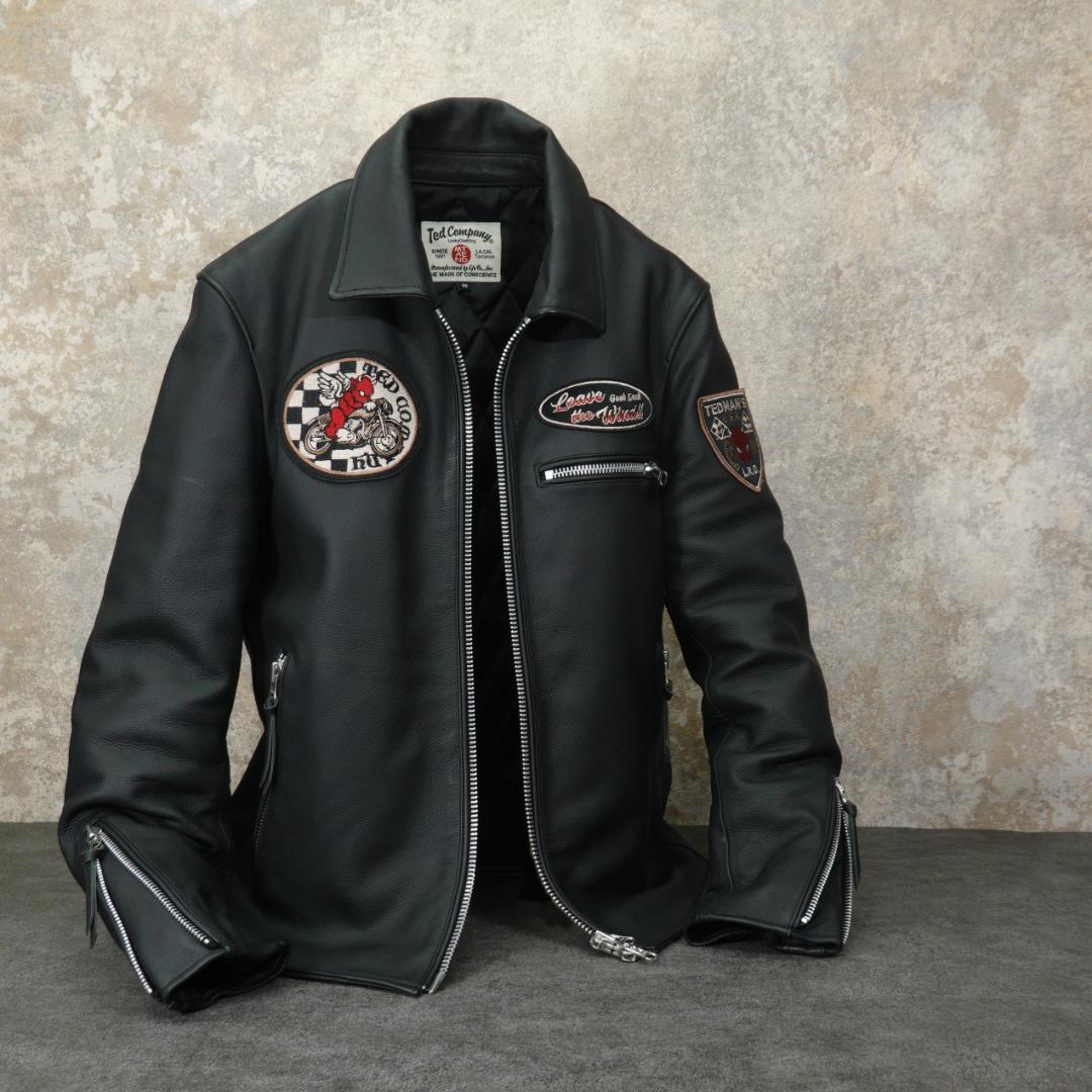 TEDMAN 100着限定 シングルレザージャケット 40 ダブルジップ
