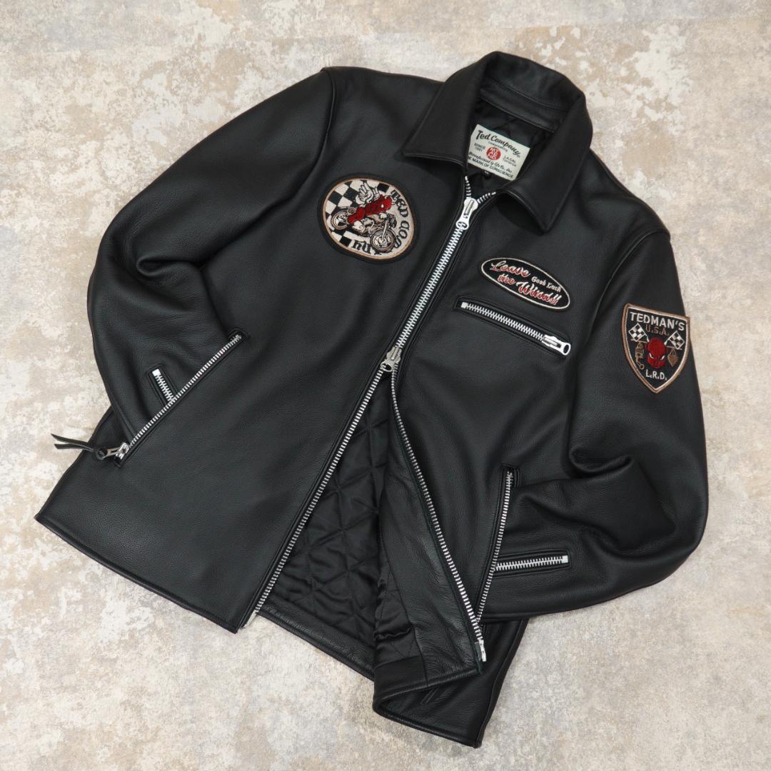 TEDMAN 100着限定 シングルレザージャケット 40 ダブルジップ