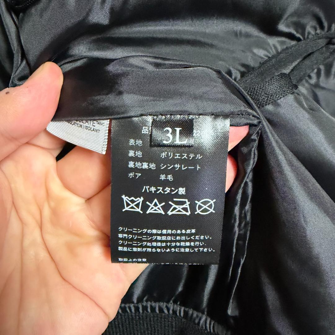 Liugoo Leathers ボアハイネックシングルライダースジャケット