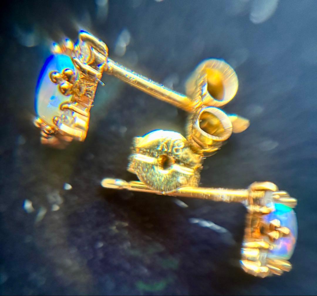 アガットクラシック agete CLASSIC　トリルオパール18Kピアス