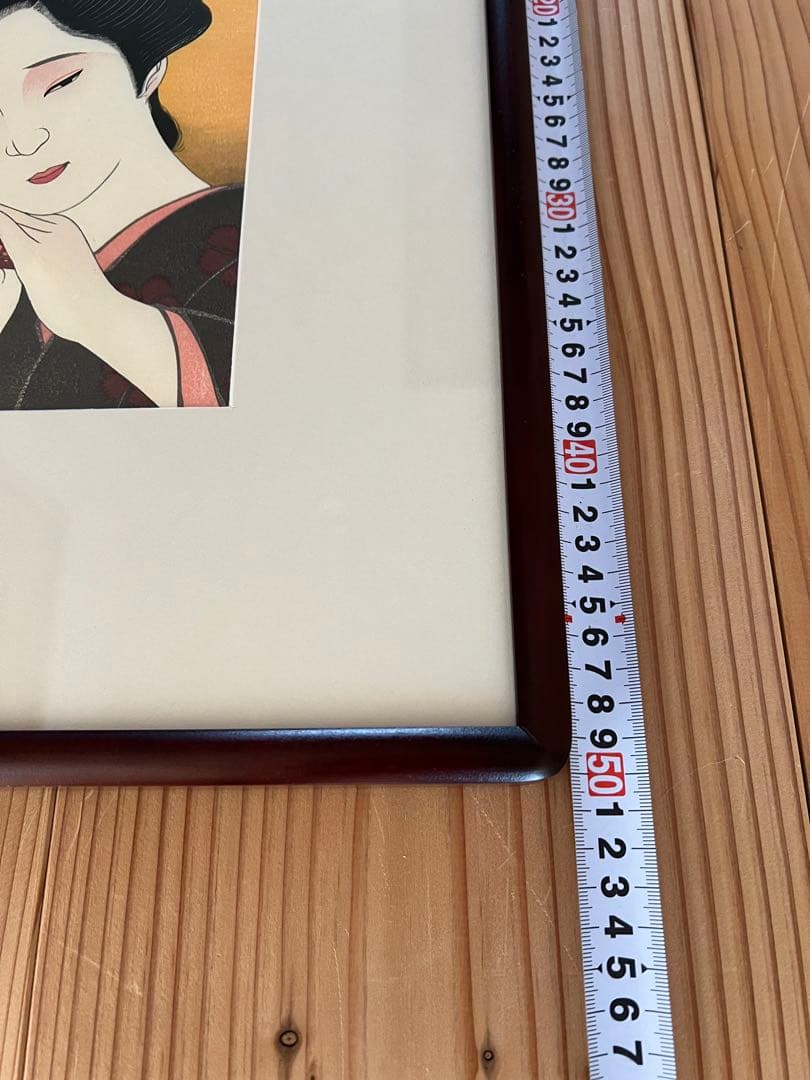 【証明書・箱付き】瀧秀水　木版画　浮世絵　美人画　想い　限定品　日本画　伝統美術