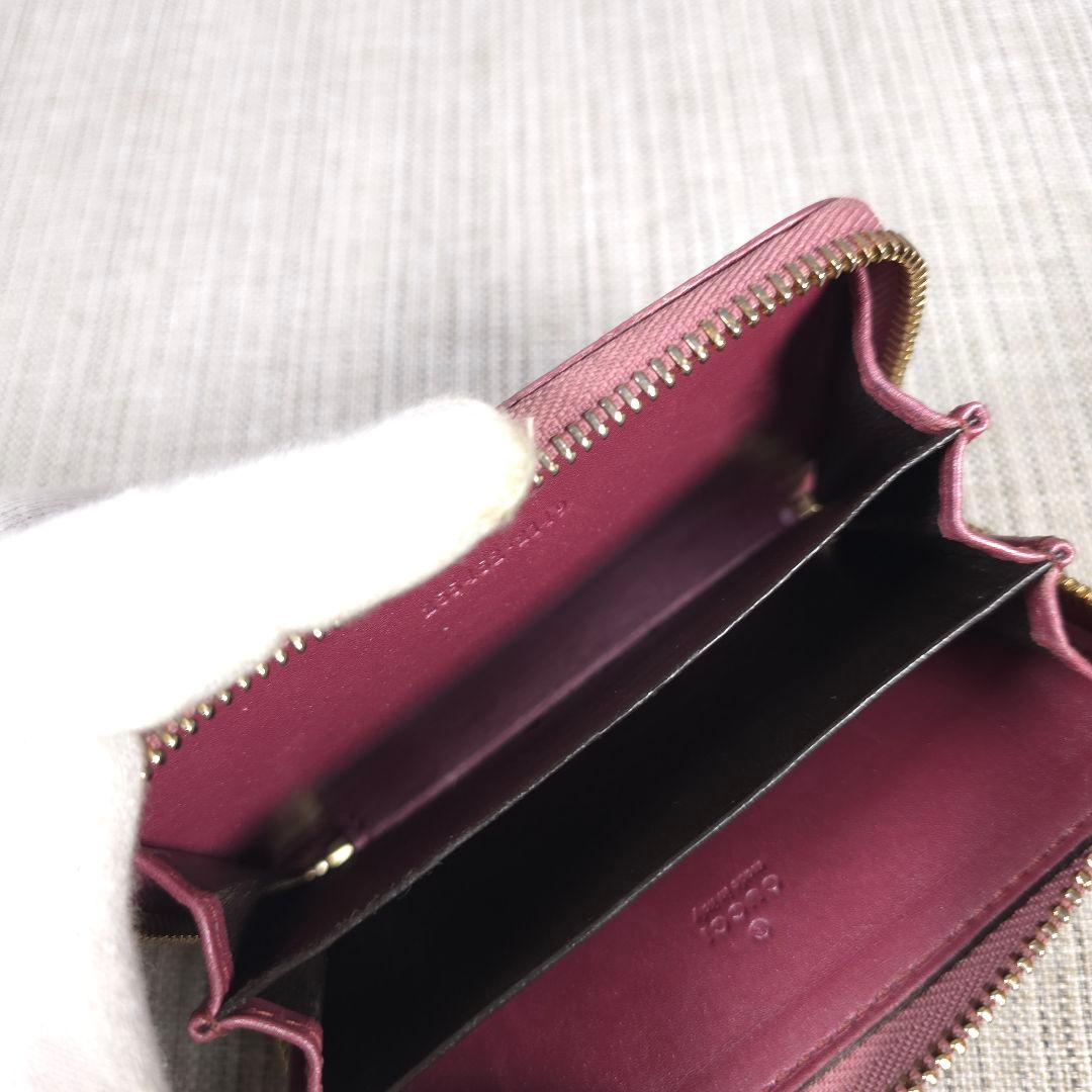 GUCCI　グッチ　マイクロ　グッチシマ　GG柄　レザー　小銭入れ　カードケース