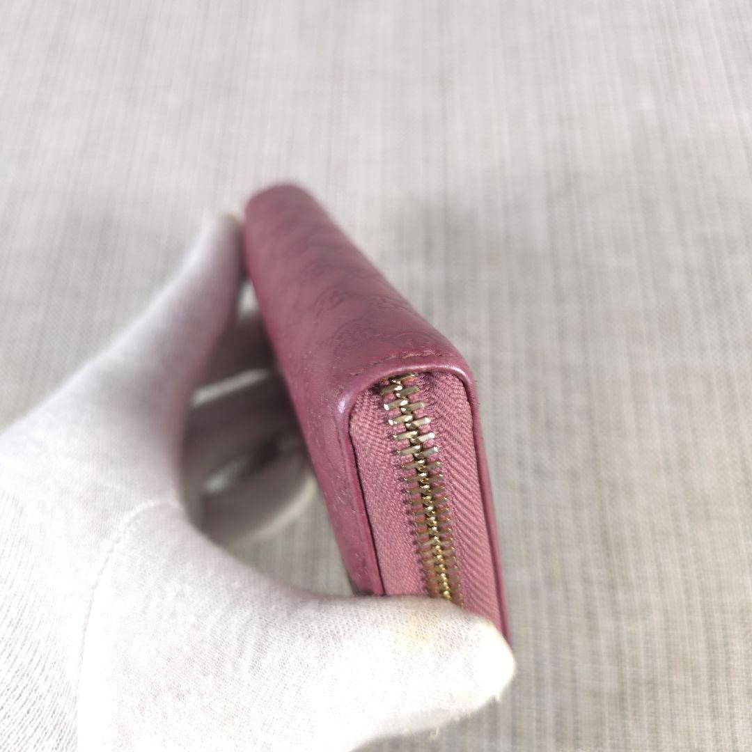 GUCCI　グッチ　マイクロ　グッチシマ　GG柄　レザー　小銭入れ　カードケース