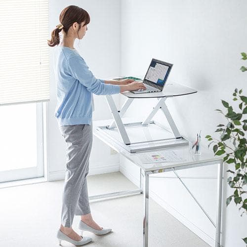 サンワサプライ　スタンディングデスク 無段階 高さ調節