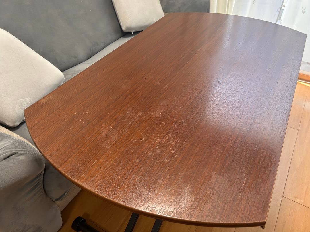 木製円形ダイニングテーブル 折りたたみ式