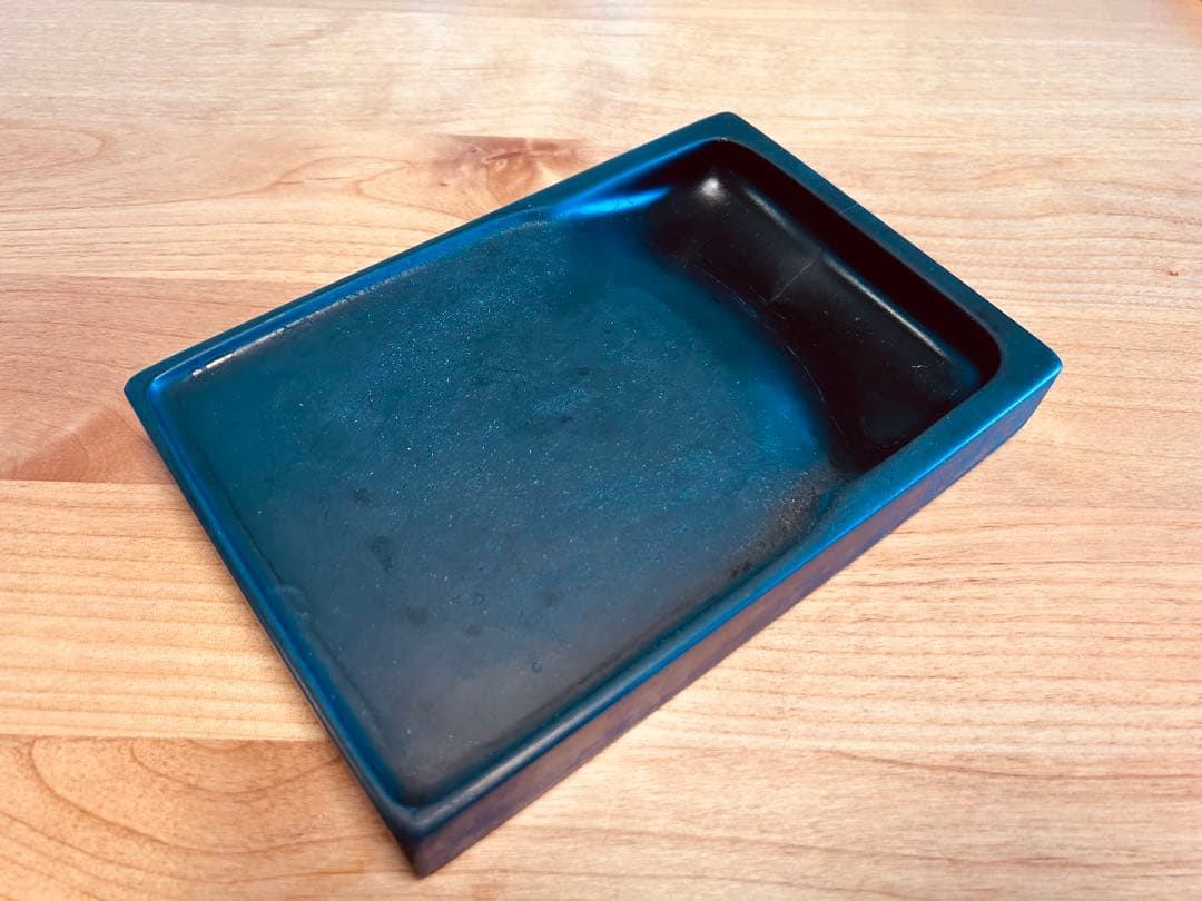 古い 硯 蓋 紫檀