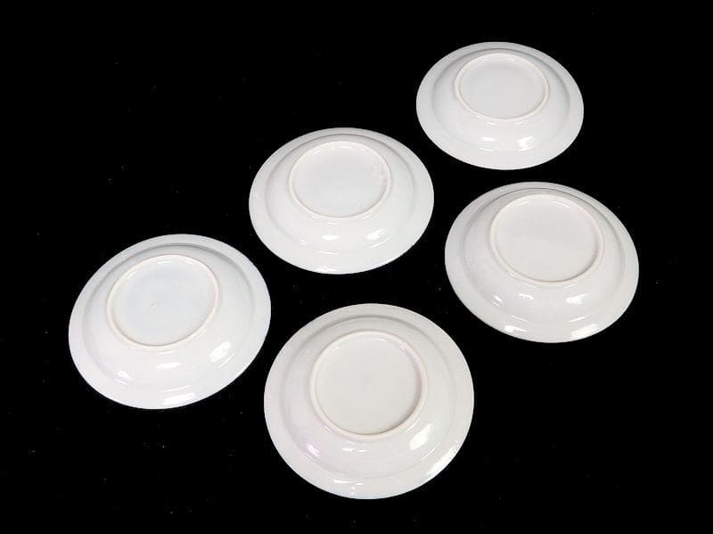 伊万里　印判　花に鳳凰　来栖紋の図　手塩皿　５枚　D567A-BNw