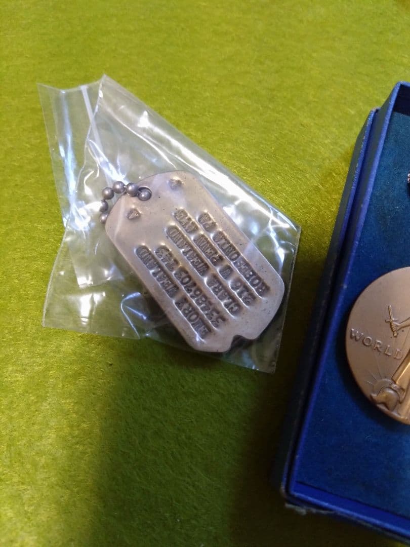 大戦時　アメリカ軍認識票　実物ドックタグ　砲兵？　太平洋戦争　軍隊物　写真　兵士